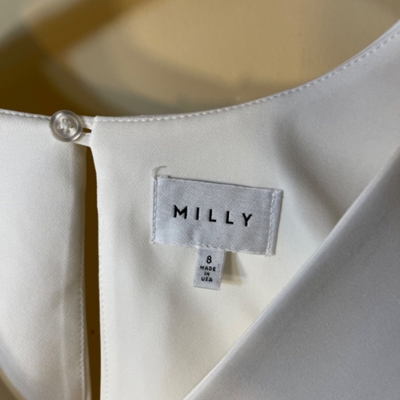 Milly White Ruffle Sleeve Dress - Picture 7 of 13